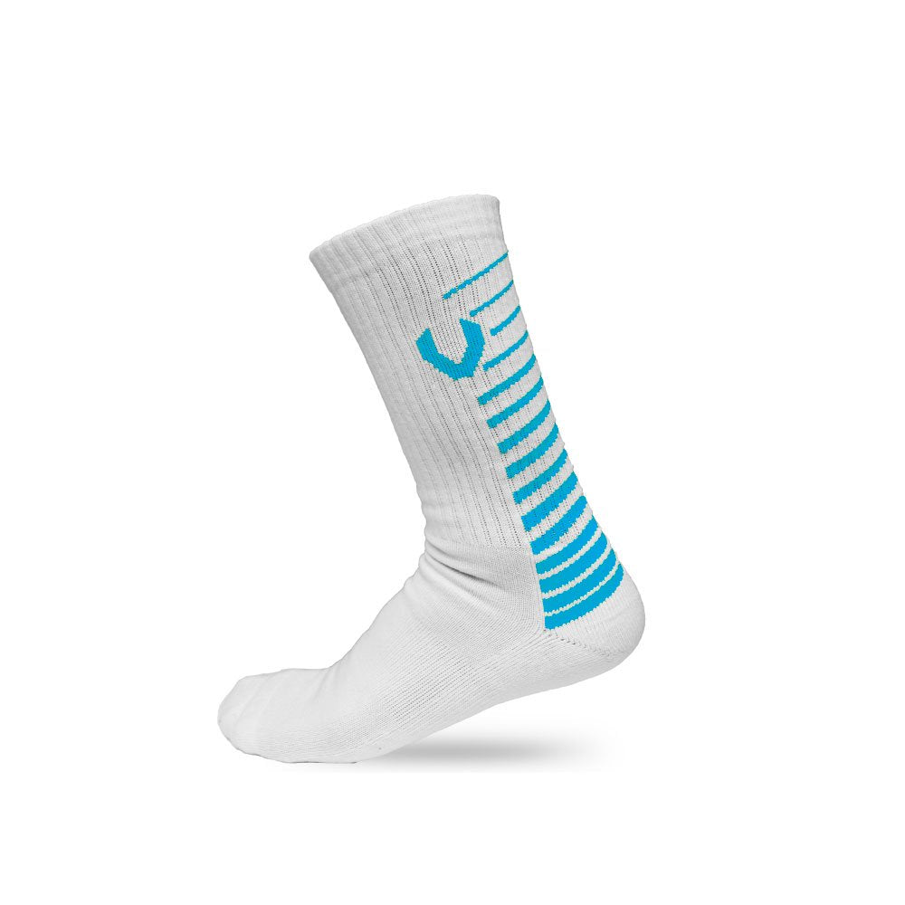 LACROSSE SOCKS WHITE/BLUE