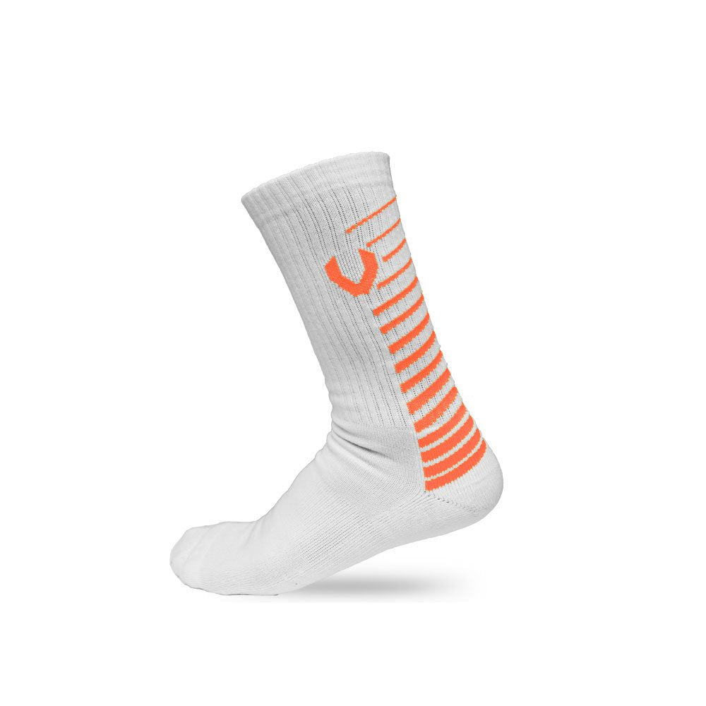 LACROSSE SOCKS WHITE/ORANGE
