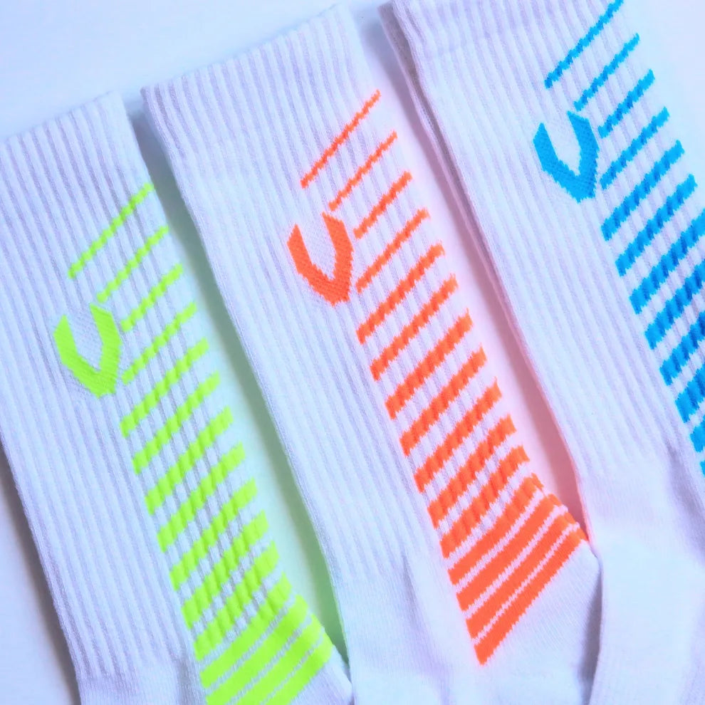 LACROSSE SOCKS WHITE/BLUE