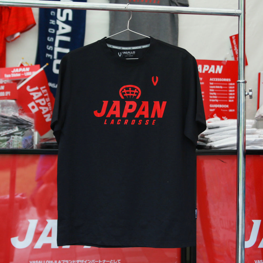 JAPAN LACROSSE HYBRID DRY TEE BLACK【ラクロス日本代表応援グッズ】