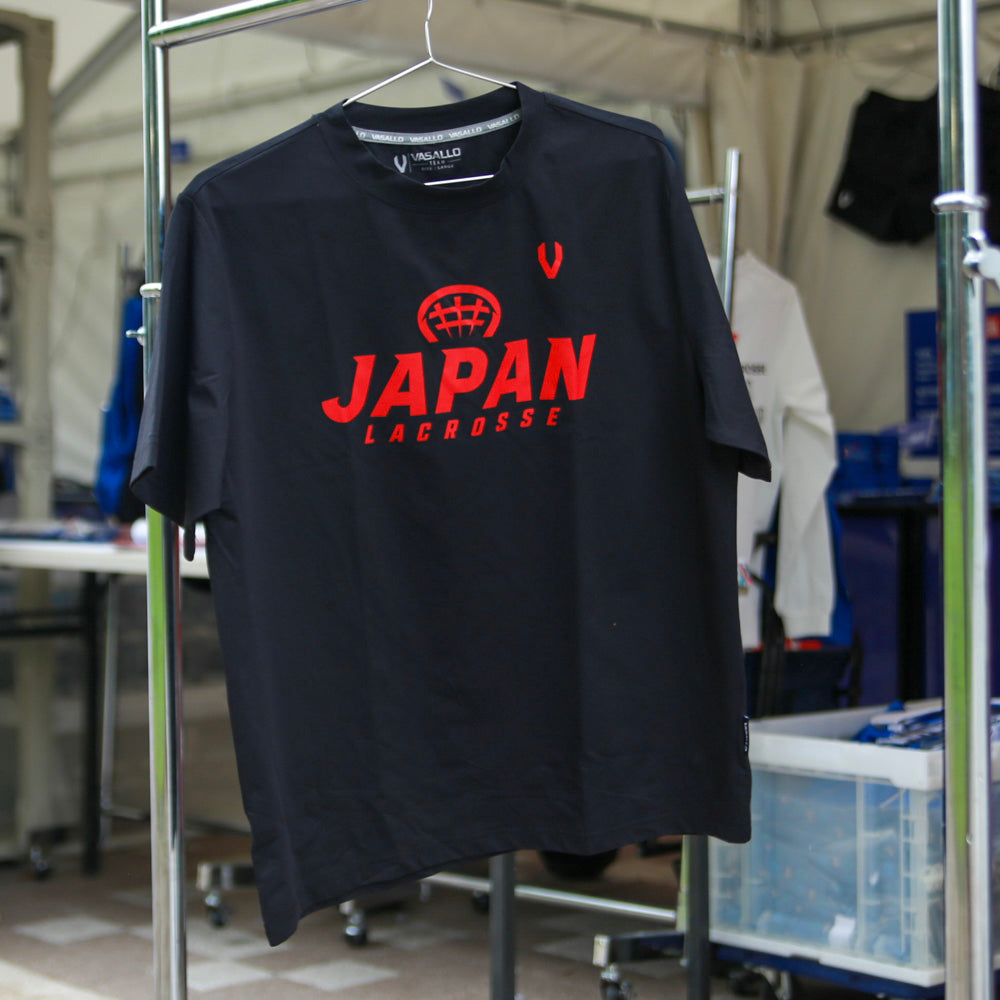 JAPAN LACROSSE HYBRID DRY TEE BLACK【ラクロス日本代表応援グッズ】